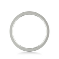 Goldman 14kt White Gold 8mm Natural Baguette Diamond Wedding Band (.04ct)