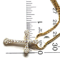 18kt Yellow Gold Natural Diamond Cross Pendant (0.86ct)