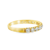 18kt Yellow Gold Natural Round Diamond Wedding Ring (.75ct)