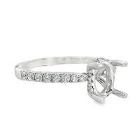 18kt White Gold Hidden Halo Natural Diamonds Semi-Mount Ring (0.26ct)
