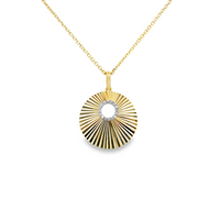 18kt Yellow Gold Natural Round Diamond Circle Pendant (.05ct)