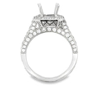18kt White Gold Halo Natural Diamonds Semi-Mount Ring (1.04ct)