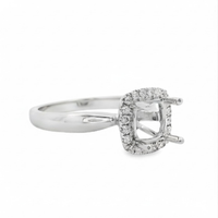 18kt White Gold Full-Cut Diamond Semi-Mount Ring (.13ct)