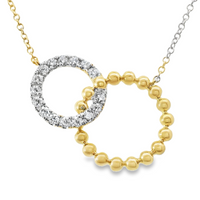 18kt Yellow Gold Natural Diamond Interlocking Pendant (0.28ct)