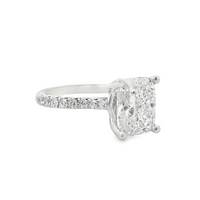 18kt White Gold Lab-Grown Cushion Diamond Engagement Ring (3.45ct)