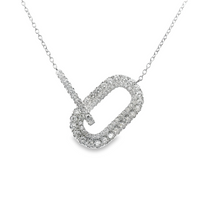 18kt White Gold Natural Round Diamond Pendant (.78ct)