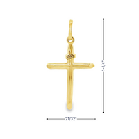 14kt Yellow Gold Italian Made Cross Pendant (.95g)