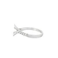 18kt White Gold Contemporary Natural Diamonds Semi-Mount Ring (0.42ct)