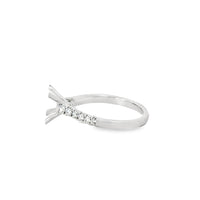 18kt White Gold Contemporary Natural Diamonds Semi-Mount Ring (0.42ct)
