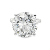 18kt White Gold Lab-Grown Round Diamond Engagement Ring (9.55ct)
