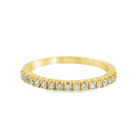 18kt Yellow Gold Natural Full Cut Diamond Wedding Ring (.19ct)