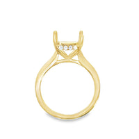 18kt Yellow Gold Natural Round Diamond Semi-Mount Ring (.18ct)
