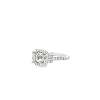 18kt White Gold Halo Natural Diamonds Semi-Mount Ring (0.62ct)