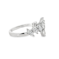 18kt White Gold Natural Mixed Shape Diamonds Ring (.96ct)
