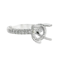 18kt White Gold Natural Diamond Hidden Halo Semi-Mount Ring (.71ct)