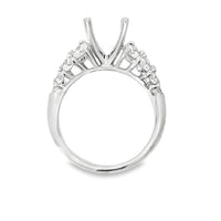 18kt White Gold Contemporary Natural Diamonds Semi-Mount Ring (1.23ct)