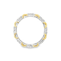 18kt Two-Tone Gold Natural Diamond Wedding Ring (1.17ct)
