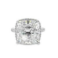 18kt White Gold Halo Natural Diamonds Semi-Mount Ring (0.38ct)