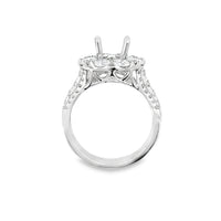 18kt White Gold Halo Natural Diamonds Semi-Mount Ring (1.95ct)