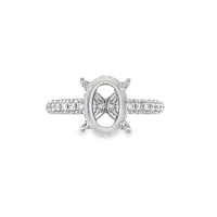 18kt White Gold Lab-Grown Oval Diamond Engagement Ring (3.00ct)