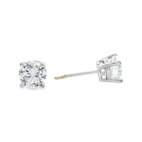 14kt White Gold Lab-Grown Round Diamond Stud Earrings (1.48ct)