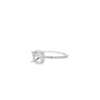 18kt White Gold Halo Natural Diamonds Semi-Mount Ring (0.35ct)