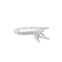 18kt White Gold Natural Round Diamond Semi-Mount Ring (.51ct)