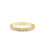 18kt White Gold Diamond French Pave Wedding Ring (0.74ct)