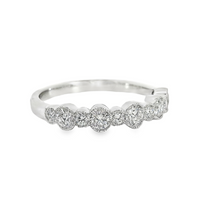 18kt White Gold Natural Round Diamond Wedding Ring (.62ct)