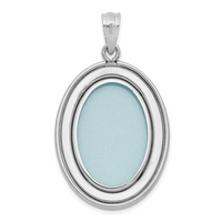 Sterling Silver Oval Shaped Open Locket