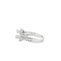 18kt White Gold Halo Natural Diamonds Semi-Mount Ring (1.03ct)
