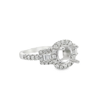 18kt White Gold Diamond Halo Semi-Mount Ring (.51ct)