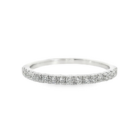 18kt White Gold Natural Round Diamond Wedding Ring (.29ct)