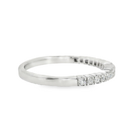 18kt White Gold Natural Round Diamond Wedding Ring (.18ct)