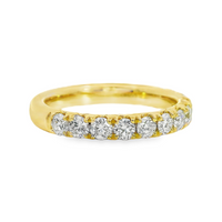 18kt Yellow Gold Natural Round Diamond Wedding Ring (.84ct)