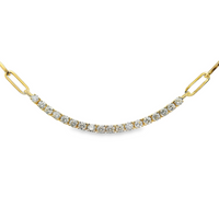 18kt Yellow Gold 7" Natural Round Diamond Tennis Bracelet (.79ct)