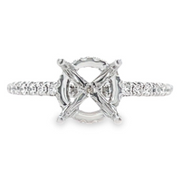 18K White Gold Diamond Semi-Mount Ring (.27ct)