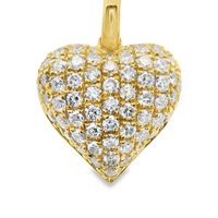 18kt Yellow Gold Diamond Heart Pendant (.43ct)