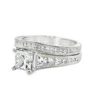 14kt White Gold Natural Princess Diamond Engagement Rings (2.33ct)