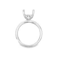 18kt White Gold Hidden Halo Natural Diamonds Semi-Mount Ring (0.14ct)