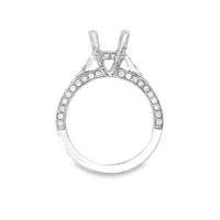 18kt White Gold Cathedral Diamonds Semi-Mount Ring (0.52ct)