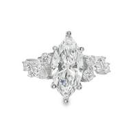 Platinum Lab-Grown Marquise Diamond Engagement Ring (3.25ct)