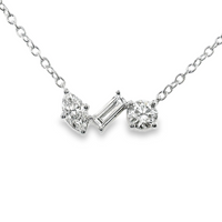 18kt White Gold Natural Diamond Free Form Pendant (0.32ct)