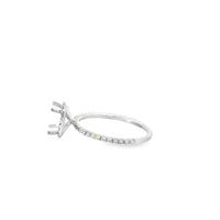 18kt White Gold Halo Natural Diamonds Semi-Mount Ring (0.44ct)