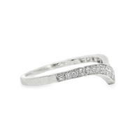 18kt White Gold Natural Round Diamonds Wedding Ring (.29ct)