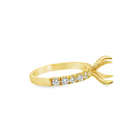 14kt Yellow Gold Natural Round Diamond Semi-Mount Ring (.66ct)