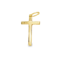 18kt Yellow Gold Italian Made Cross Charm (1.24g)