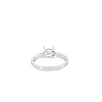 18kt White Gold Cathedral Natural Diamonds Semi-Mount Ring (0.49ct)
