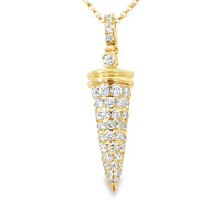 18kt Yellow Gold Natural Diamond Drop Pendant (1.24ct)