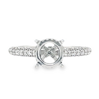 18K White Gold Diamond Semi-Mount Ring (.56ct)